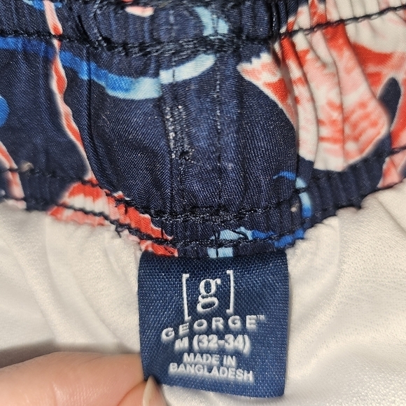 ✨ George Mens Flamingo Swim Trunks SZ 32-34 🦩 - Picture 3 of 5